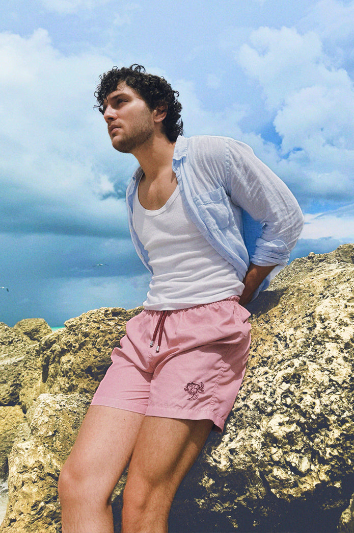 Ola Swim Trunk in Peach