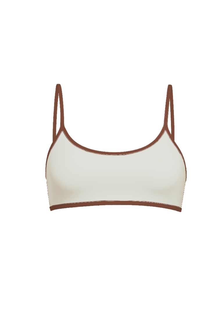 Tierra Top in Beige & Brown