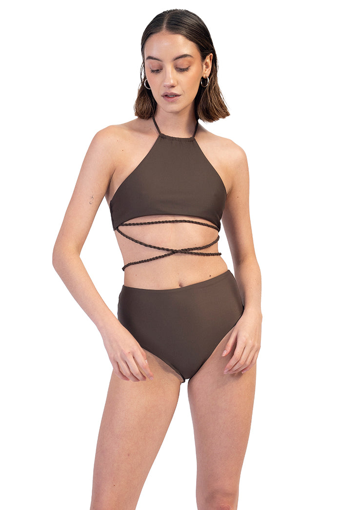 Bahia Top in Brown