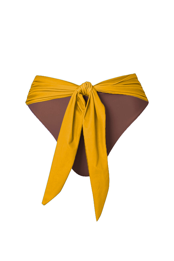 High Knot Bottom in Brown & Mustard