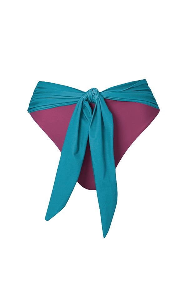 High Knot Bottom in Teal & Grape