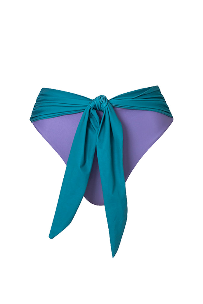 High Knot Bottom in Lilac & Teal