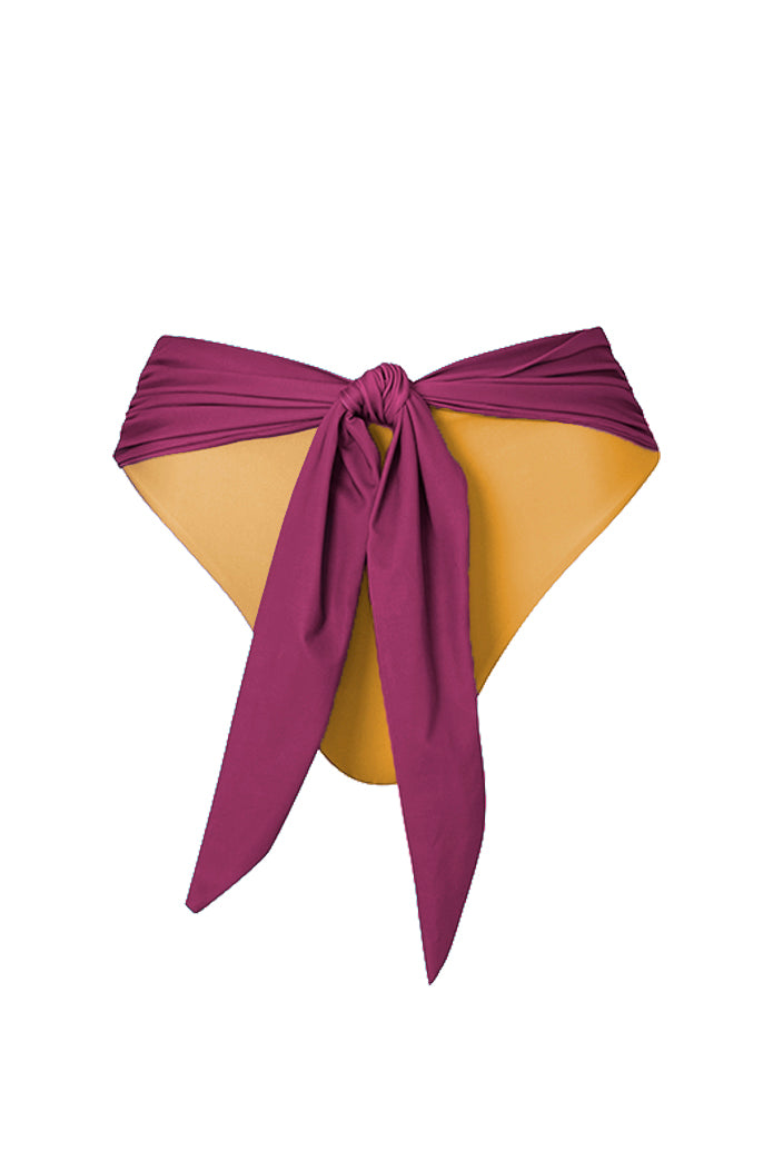 High Knot Bottom in Mustard & Grape