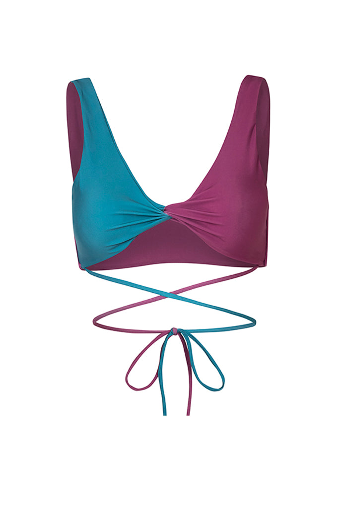 Verano Top in Teal & Grape